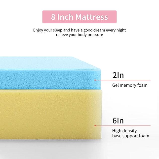 Artemisia 8" Memory Foam Mattress White - Casa Morelos / Coahuila Furniture (Oklahoma City, OK)