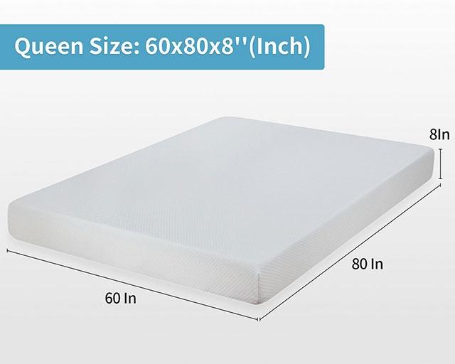Artemisia 8" Memory Foam Mattress White - Casa Morelos / Coahuila Furniture (Oklahoma City, OK)