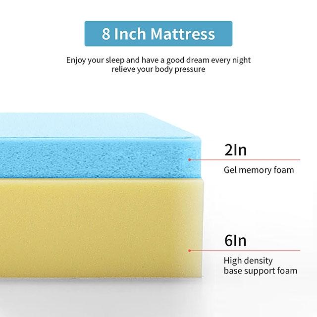 Artemisia 8" Memory Foam Mattress White - Casa Morelos / Coahuila Furniture (Oklahoma City, OK)