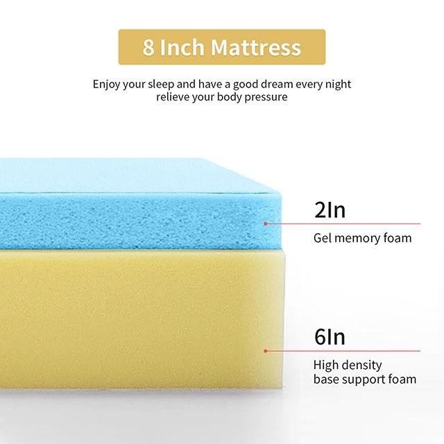 Artemisia 8" Memory Foam Mattress - Casa Morelos / Coahuila Furniture (Oklahoma City, OK)