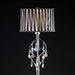 Arya Black/Chrome Floor Lamp, Hanging Crystal - Casa Morelos / Coahuila Furniture (Oklahoma City, OK)