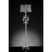 Arya Black/Chrome Floor Lamp, Hanging Crystal - Casa Morelos / Coahuila Furniture (Oklahoma City, OK)