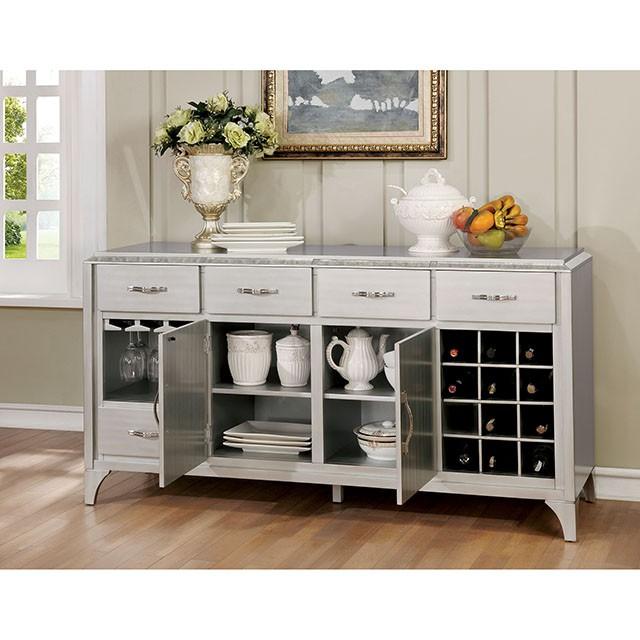 DIOCLES Silver/Gray Server - Casa Morelos / Coahuila Furniture (Oklahoma City, OK)