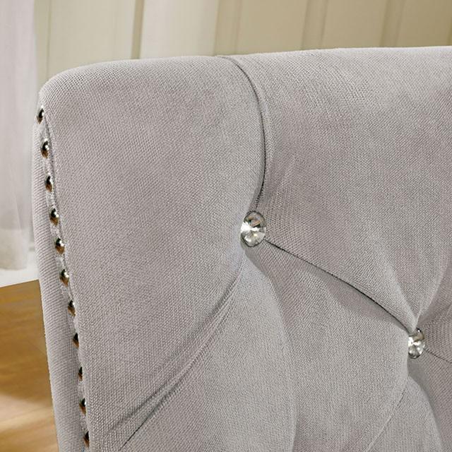 DIOCLES Silver/Light Gray Side Chair (2/CTN) - Casa Morelos / Coahuila Furniture (Oklahoma City, OK)