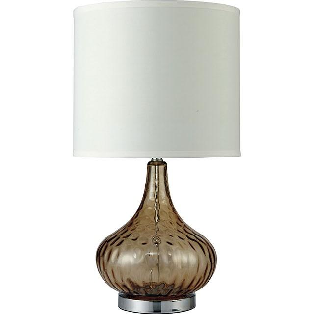 Donna Amber 15"H Glass Amber Table Lamp - Casa Morelos / Coahuila Furniture (Oklahoma City, OK)