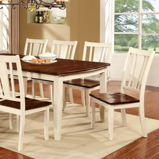 DOVER Vintage White/Cherry Dining Table w/ 18" Leaf - Casa Morelos / Coahuila Furniture (Oklahoma City, OK)