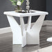 DUBENDORF End Table, White - Casa Morelos / Coahuila Furniture (Oklahoma City, OK)