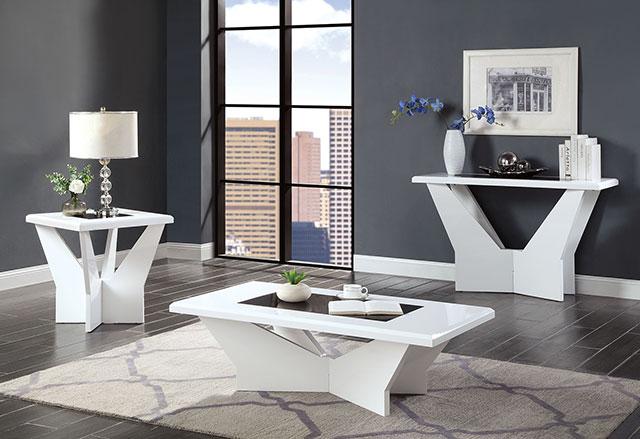 DUBENDORF End Table, White - Casa Morelos / Coahuila Furniture (Oklahoma City, OK)