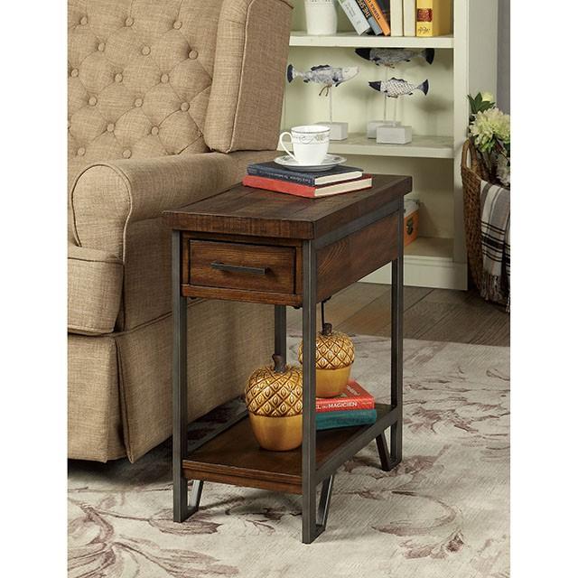 Dundalk Dark Oak Side Table - Casa Morelos / Coahuila Furniture (Oklahoma City, OK)