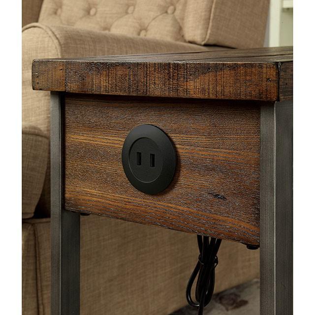 Dundalk Dark Oak Side Table - Casa Morelos / Coahuila Furniture (Oklahoma City, OK)