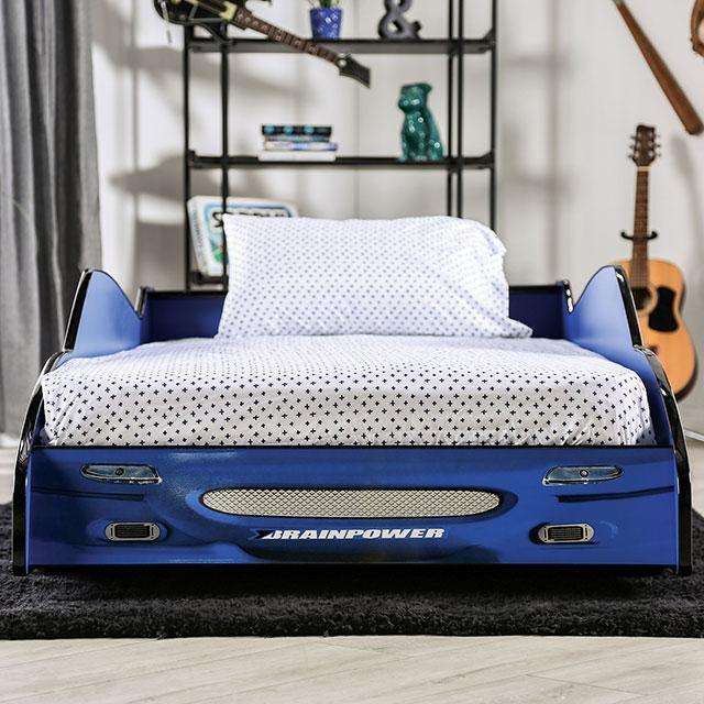 DUSTRACK Twin Bed, Blue & Red - Casa Morelos / Coahuila Furniture (Oklahoma City, OK)