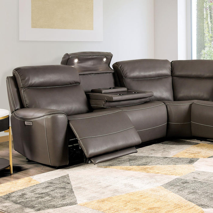 EDMONDUS Power Sectional, Dark Gray - Casa Morelos / Coahuila Furniture (Oklahoma City, OK)