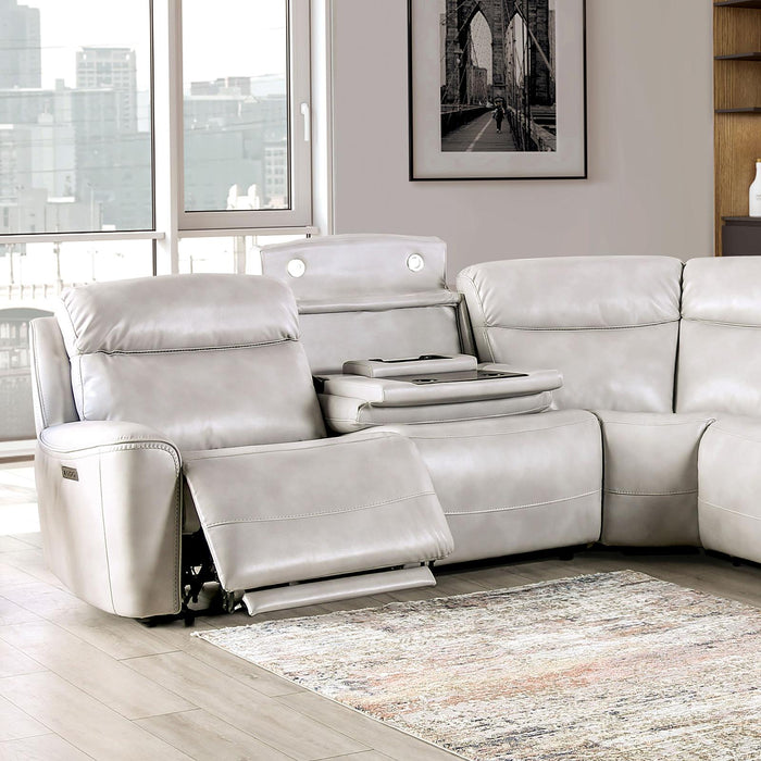 EDMONDUS Power Sectional, Light Taupe - Casa Morelos / Coahuila Furniture (Oklahoma City, OK)