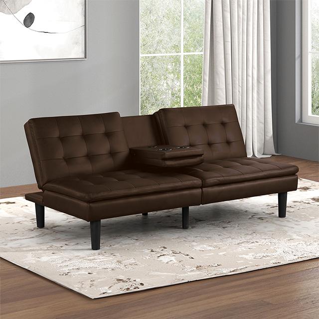 Eidsberg Futon Sofa Bed Orange, Grey, Brown, & Black - Casa Morelos / Coahuila Furniture (Oklahoma City, OK)
