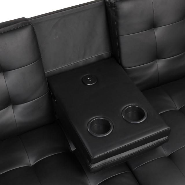 Eidsberg Futon Sofa Bed Orange, Grey, Brown, & Black - Casa Morelos / Coahuila Furniture (Oklahoma City, OK)