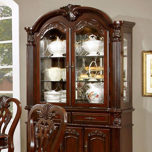 ELANA Brown Cherry Hutch & Buffet, Cherry - Casa Morelos / Coahuila Furniture (Oklahoma City, OK)