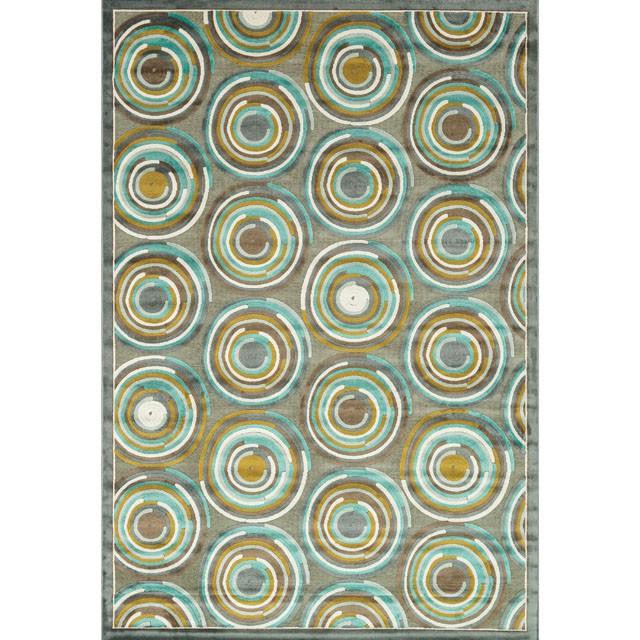 Atlas Rug Gray/ Aqua - Casa Morelos / Coahuila Furniture (Oklahoma City, OK)