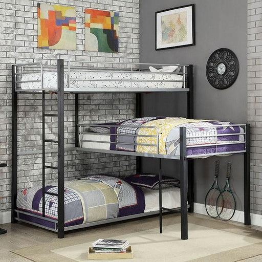 Aubrey Sand Black Twin Triple Decker Bed - Casa Morelos / Coahuila Furniture (Oklahoma City, OK)