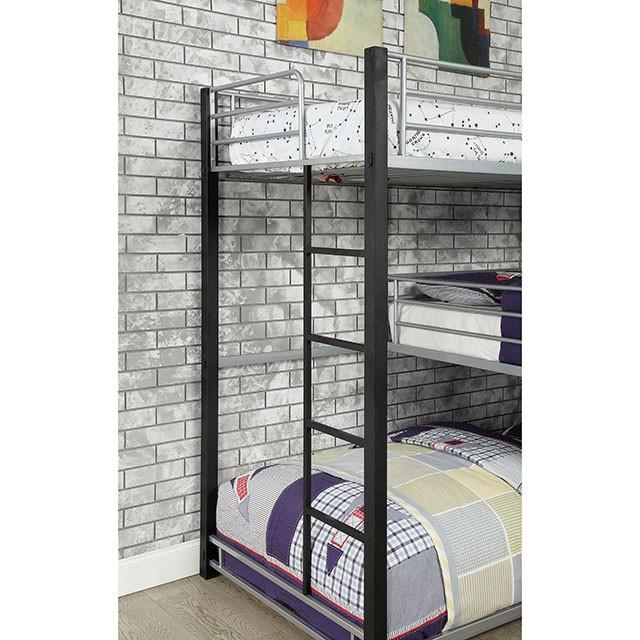 Aubrey Sand Black Twin Triple Decker Bed - Casa Morelos / Coahuila Furniture (Oklahoma City, OK)