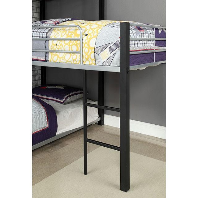 Aubrey Sand Black Twin Triple Decker Bed - Casa Morelos / Coahuila Furniture (Oklahoma City, OK)