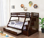 Ellington Twin/Full Bunk Bed White & Espresso - Casa Morelos / Coahuila Furniture (Oklahoma City, OK)