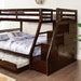 Ellington Twin/Full Bunk Bed White & Espresso - Casa Morelos / Coahuila Furniture (Oklahoma City, OK)