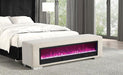 Elnath Bench w/ Visual Crystal Fireplace - Casa Morelos / Coahuila Furniture (Oklahoma City, OK)