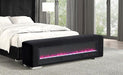 Elnath Bench w/ Visual Crystal Fireplace - Casa Morelos / Coahuila Furniture (Oklahoma City, OK)