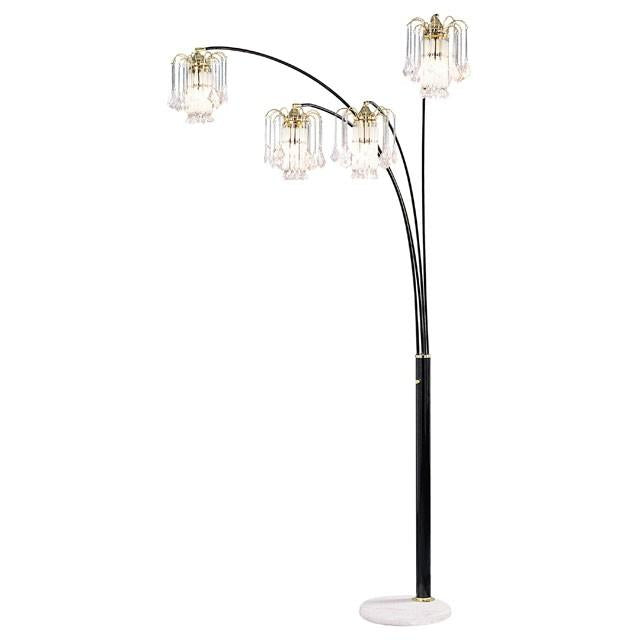 Elouise Black/Gold Arch Lamp - Casa Morelos / Coahuila Furniture (Oklahoma City, OK)