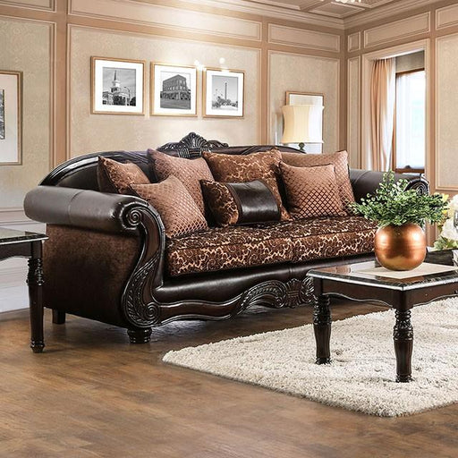 ELPIS Brown/Espresso Sofa - Casa Morelos / Coahuila Furniture (Oklahoma City, OK)