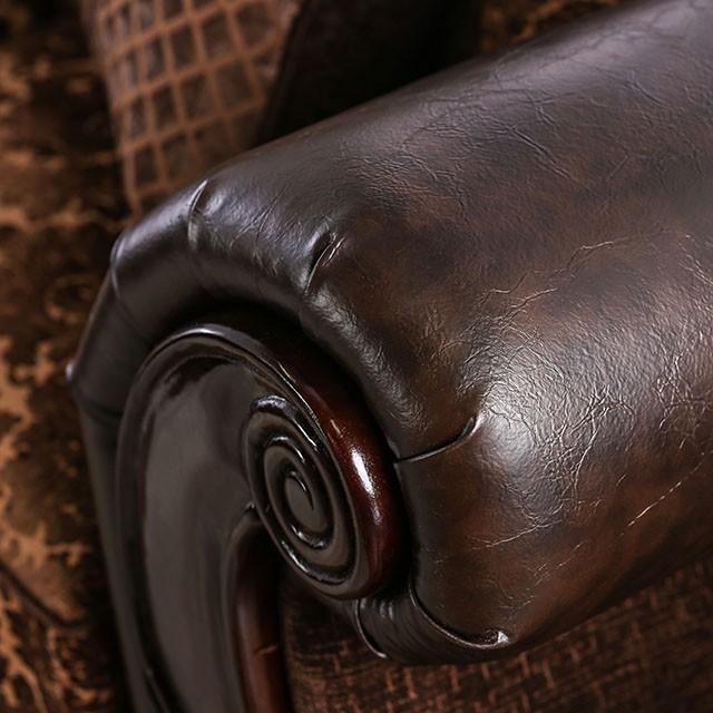 ELPIS Brown/Espresso Sofa - Casa Morelos / Coahuila Furniture (Oklahoma City, OK)