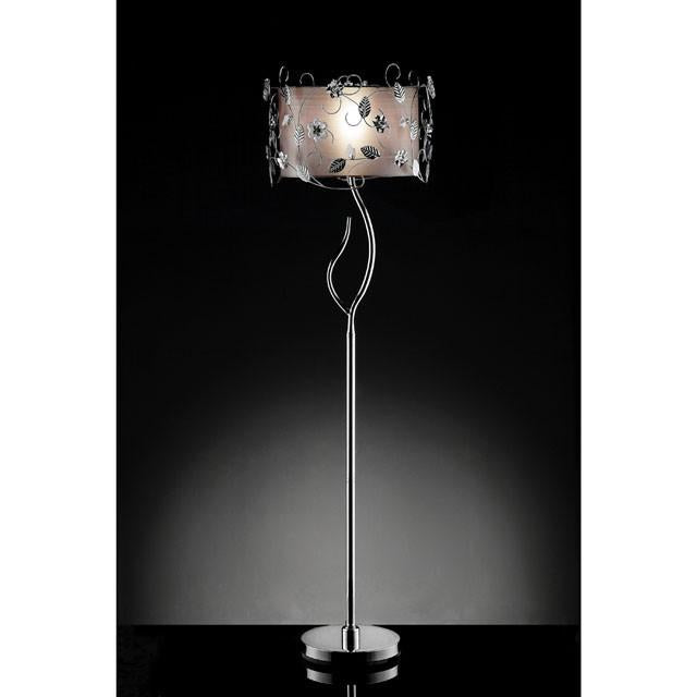Elva Silver/Chrome Floor Lamp, Double Shade - Casa Morelos / Coahuila Furniture (Oklahoma City, OK)