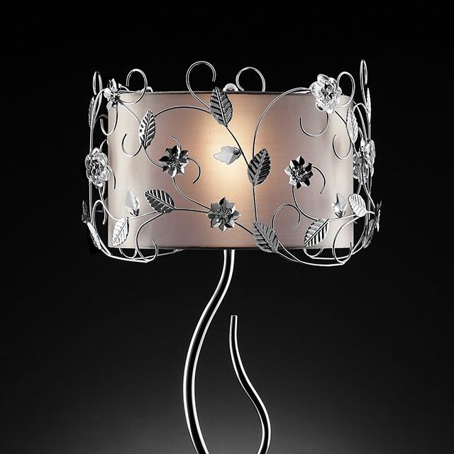 Elva Silver/Chrome Table Lamp, Double Shade - Casa Morelos / Coahuila Furniture (Oklahoma City, OK)