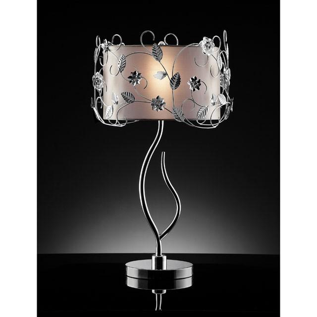 Elva Silver/Chrome Table Lamp, Double Shade - Casa Morelos / Coahuila Furniture (Oklahoma City, OK)