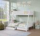 Emilee Twin/Full Bunk Bed White, Grey, Espresso, & Black - Casa Morelos / Coahuila Furniture (Oklahoma City, OK)