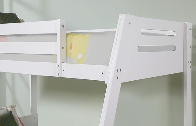 Emilee Twin/Full Bunk Bed White, Grey, Espresso, & Black - Casa Morelos / Coahuila Furniture (Oklahoma City, OK)