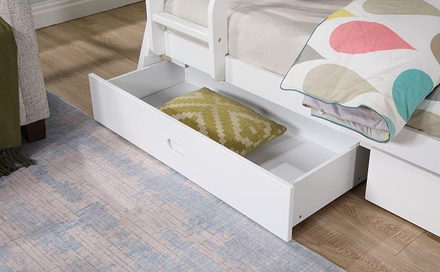 Emilee Twin/Full Bunk Bed White, Grey, Espresso, & Black - Casa Morelos / Coahuila Furniture (Oklahoma City, OK)
