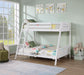 Emilee Twin/Full Bunk Bed White, Grey, Espresso, & Black - Casa Morelos / Coahuila Furniture (Oklahoma City, OK)