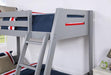 Emilee Twin/Full Bunk Bed White, Grey, Espresso, & Black - Casa Morelos / Coahuila Furniture (Oklahoma City, OK)