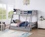 Emilee Twin/Full Bunk Bed White, Grey, Espresso, & Black - Casa Morelos / Coahuila Furniture (Oklahoma City, OK)