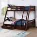 Emilee Twin/Full Bunk Bed White, Grey, Espresso, & Black - Casa Morelos / Coahuila Furniture (Oklahoma City, OK)