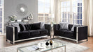 EVADNE Loveseat w/ Pillows, Black - Casa Morelos / Coahuila Furniture (Oklahoma City, OK)
