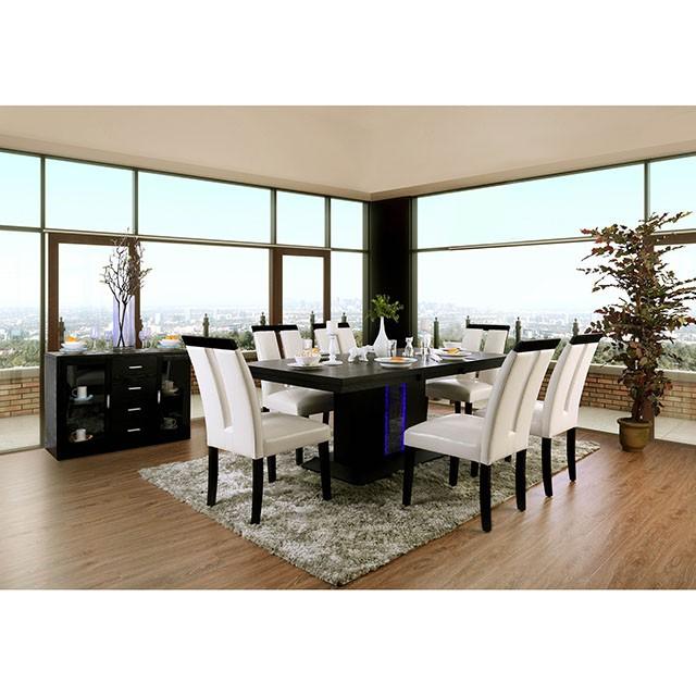 Evangeline Black/Beige Dining Table - Casa Morelos / Coahuila Furniture (Oklahoma City, OK)