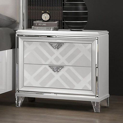 EMMELINE Night Stand w/ USB, White - Casa Morelos / Coahuila Furniture (Oklahoma City, OK)