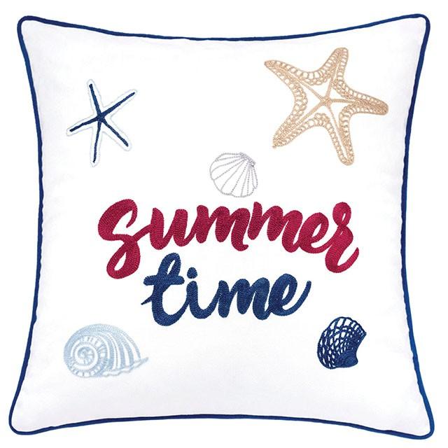 Emmie White 20" X 20" Pillow, Summer Time - Casa Morelos / Coahuila Furniture (Oklahoma City, OK)