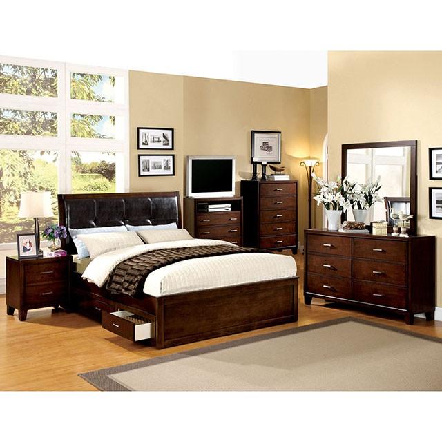 Enrico Full Queen Bed Brown, Black, & Cherry - Casa Morelos / Coahuila Furniture (Oklahoma City, OK)