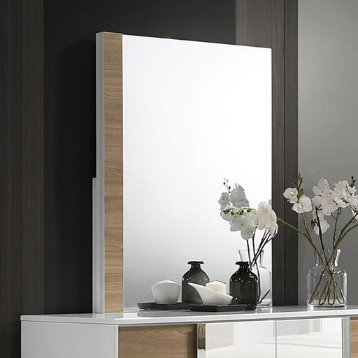 ERLANGEN Mirror, White/Natural - Casa Morelos / Coahuila Furniture (Oklahoma City, OK)
