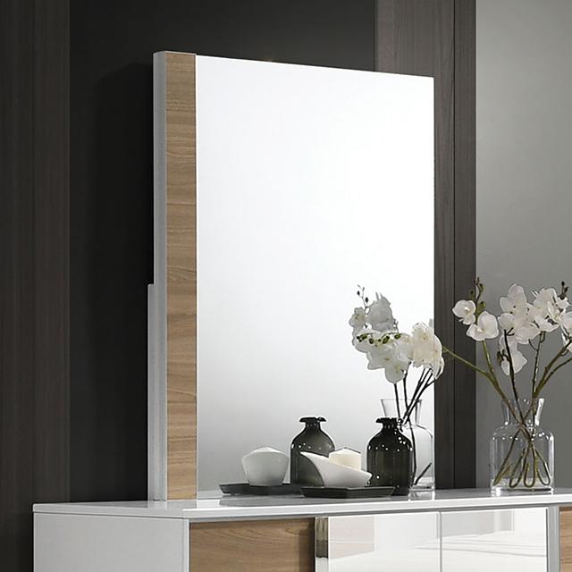 ERLANGEN Mirror, White/Natural - Casa Morelos / Coahuila Furniture (Oklahoma City, OK)