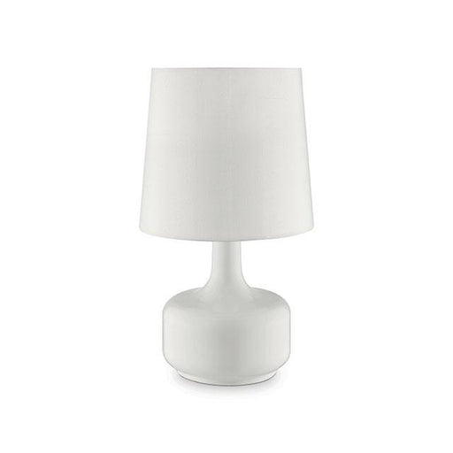 Farah White 17"H Glossy White Table Lamp - Casa Morelos / Coahuila Furniture (Oklahoma City, OK)
