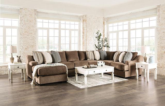 FARRINGDON Sectional, Brown - Casa Morelos / Coahuila Furniture (Oklahoma City, OK)